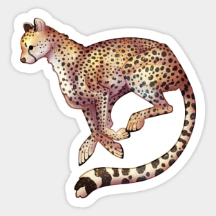 Cozy Cheetah Sticker